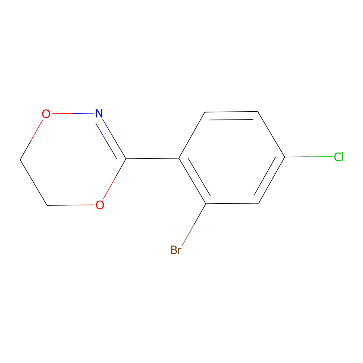 3-(2-Bromo-4-chlorophenyl)-5,6-dihydro-1,4,2-dioxazine molecular structure, CAS 2064122-44-5