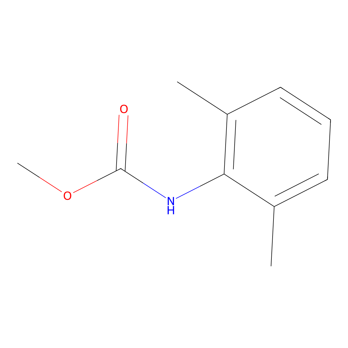 Methyl (2,6-dimethylphenyl)carbamate molecular structure, CAS 20642-93-7