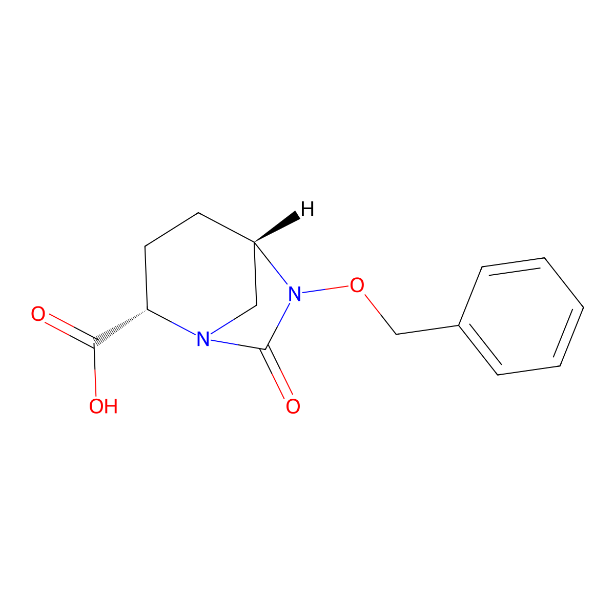 (1S,2S,5S)-6-(Benzyloxy)-7-oxo-1,6-diazabicyclo[3.2.1]octane-2-carboxylic acid molecular structure, CAS 2064219-14-1