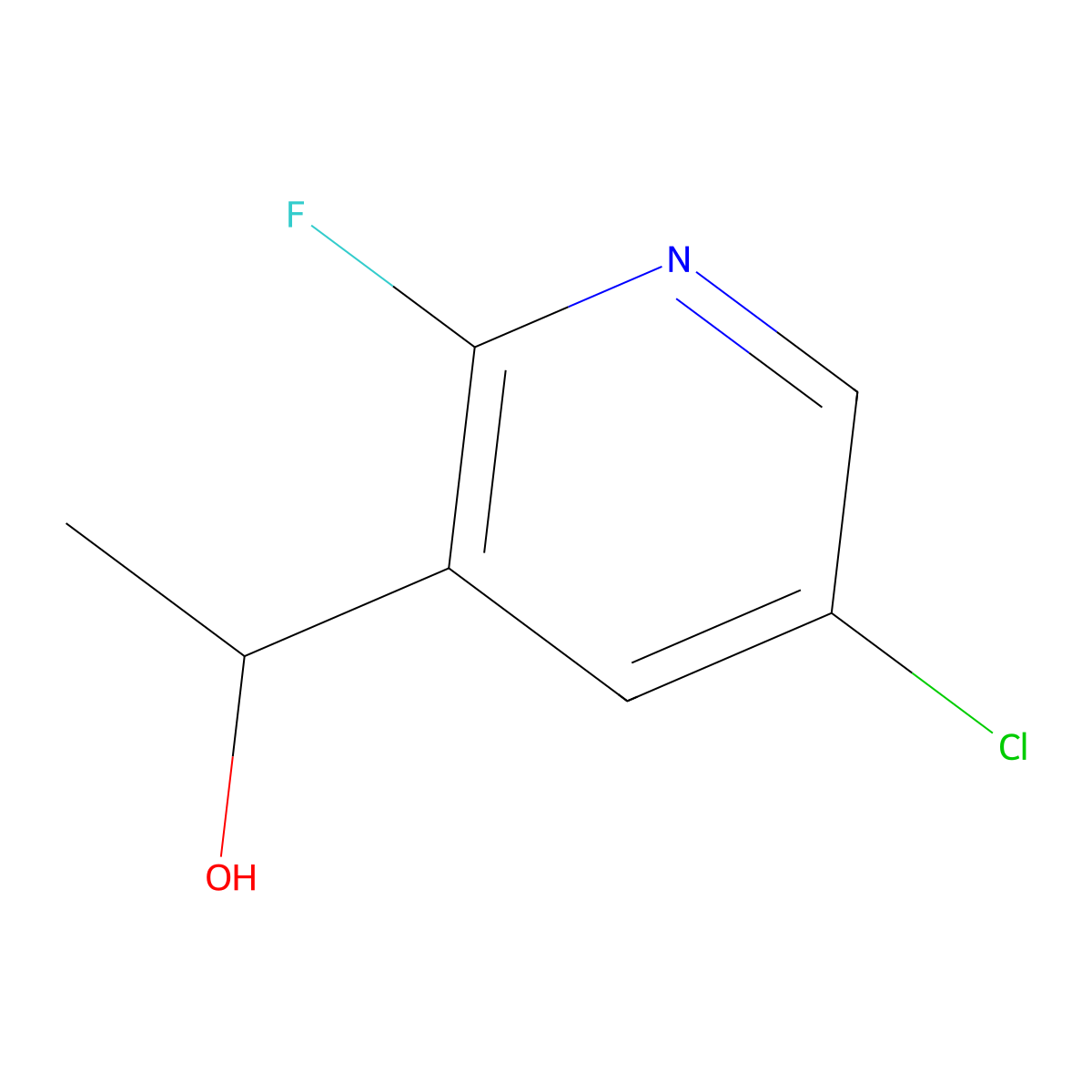 1-(5-Chloro-2-fluoropyridin-3-yl)ethanol molecular structure, CAS 2064250-47-9