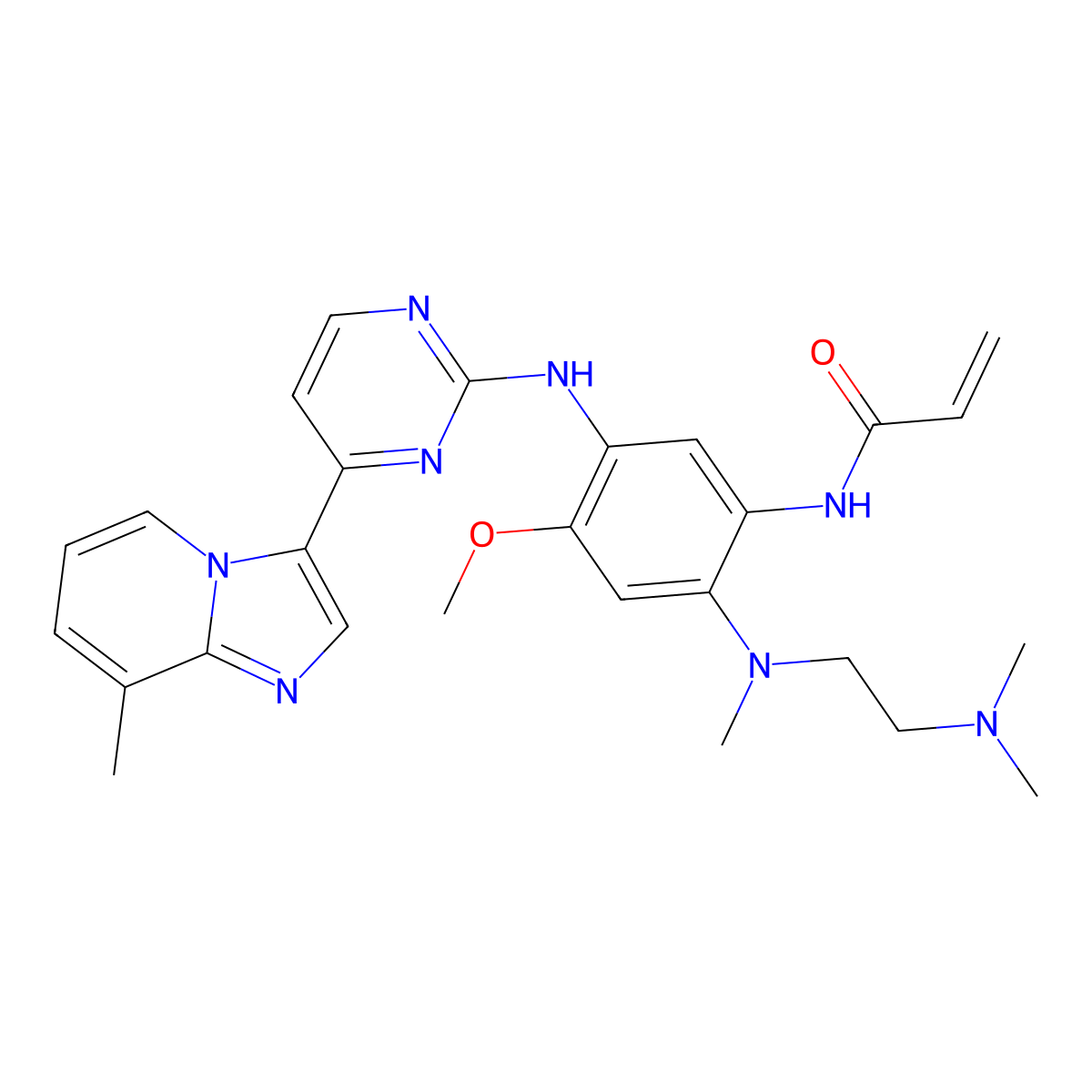 Pruvonertinib molecular structure, CAS 2064269-82-3