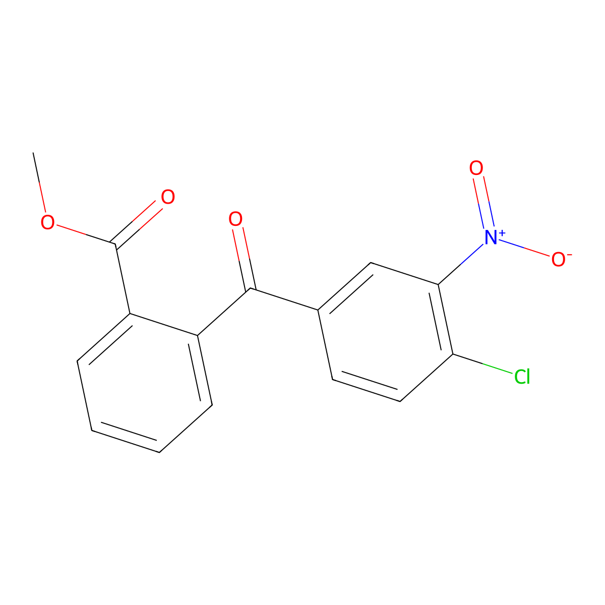 Methyl 2-(4-chloro-3-nitrobenzoyl)benzoate molecular structure, CAS 20643-68-9