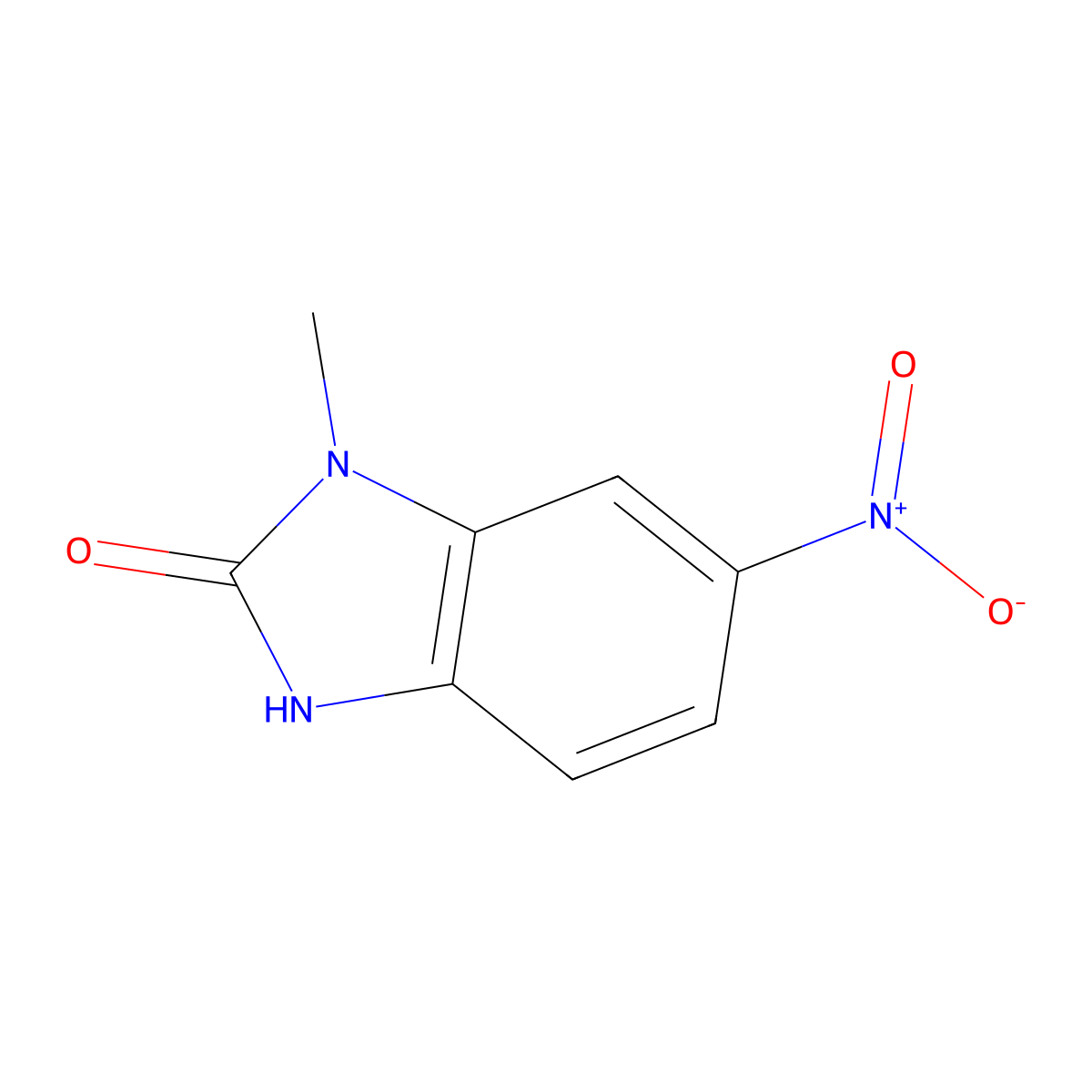 1-Methyl-6-nitro-1H-benzo[d]imidazol-2(3H)-one molecular structure, CAS 206431-05-2