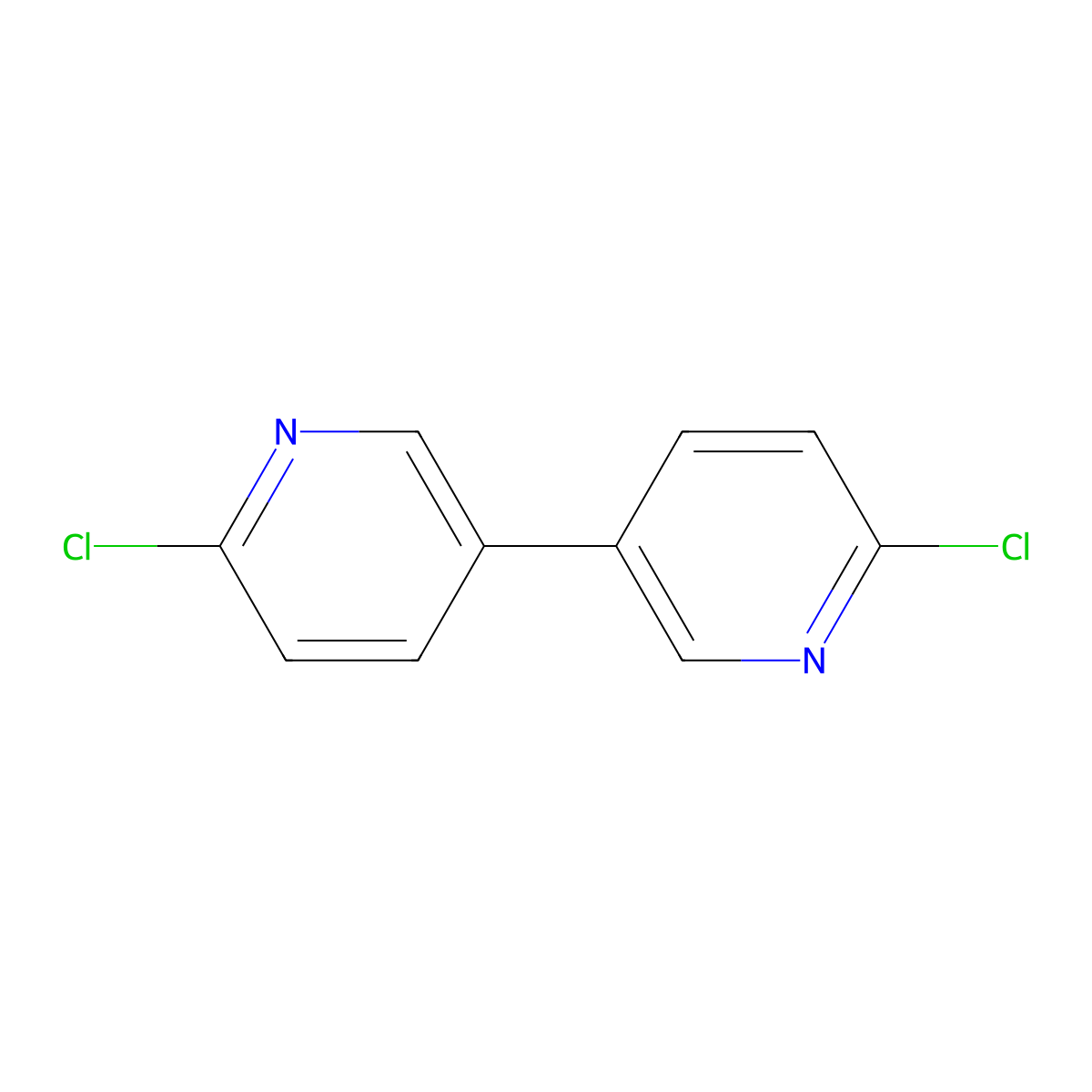 6,6'-Dichloro-3,3'-bipyridine molecular structure, CAS 206438-08-6