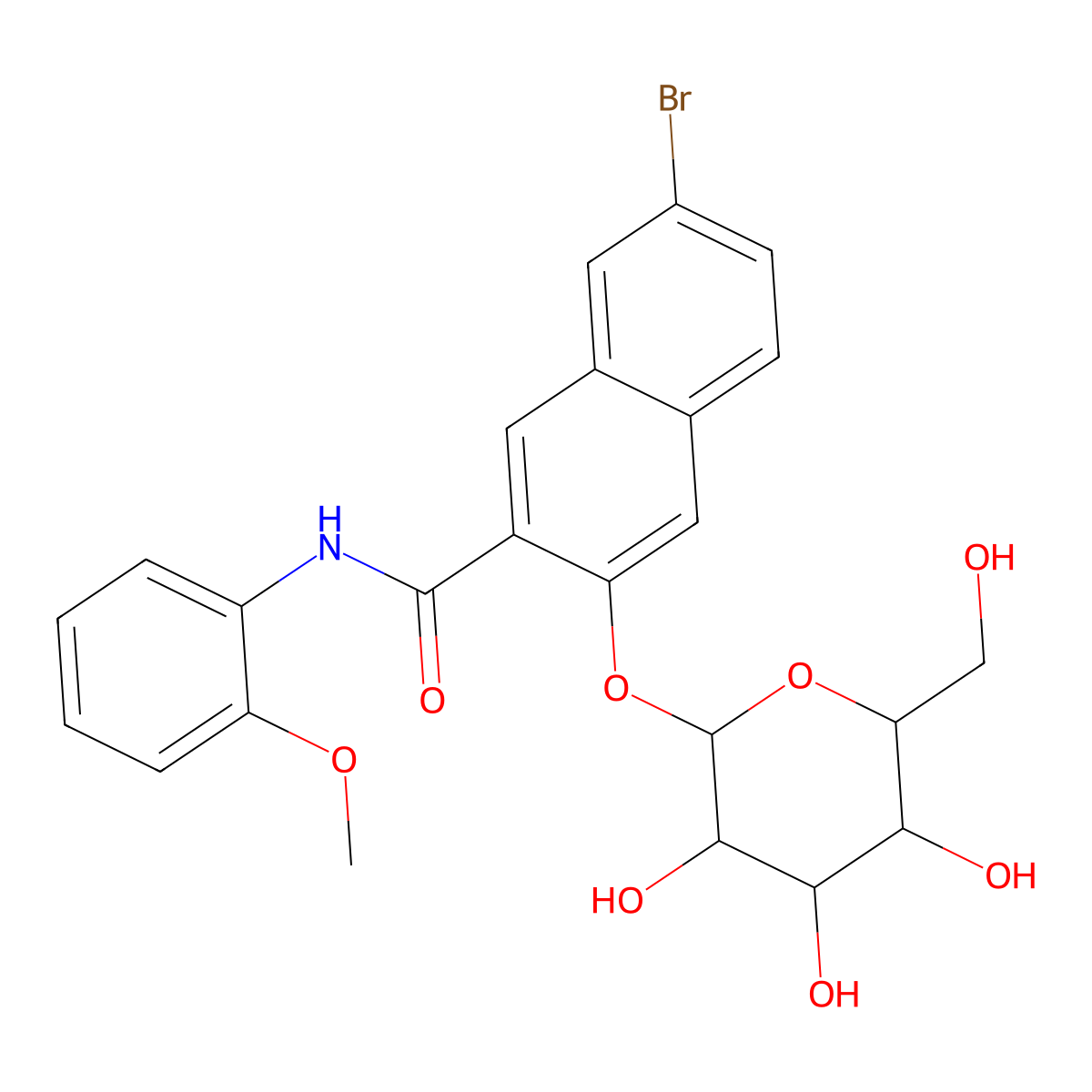 Naphthol AS-BI beta-D-galactopyranoside molecular structure, CAS 206443-02-9