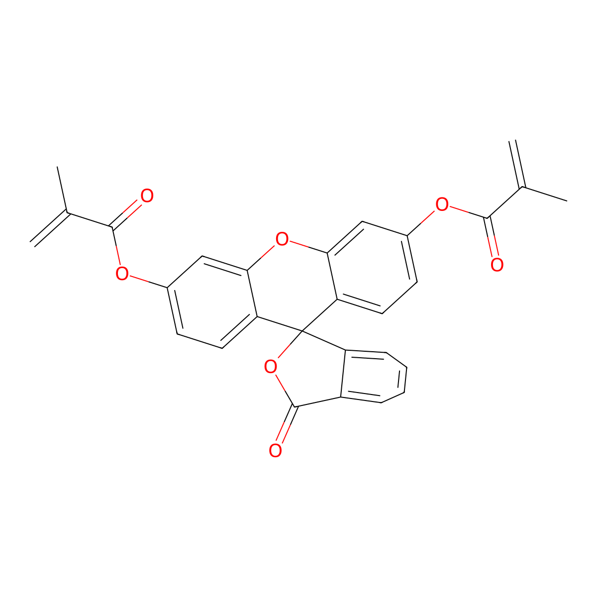 [6'-(2-Methylprop-2-enoyloxy)-3-oxospiro[2-benzofuran-1,9'-xanthene]-3'-yl] 2-methylprop-2-enoate molecular structure, CAS 206444-58-8