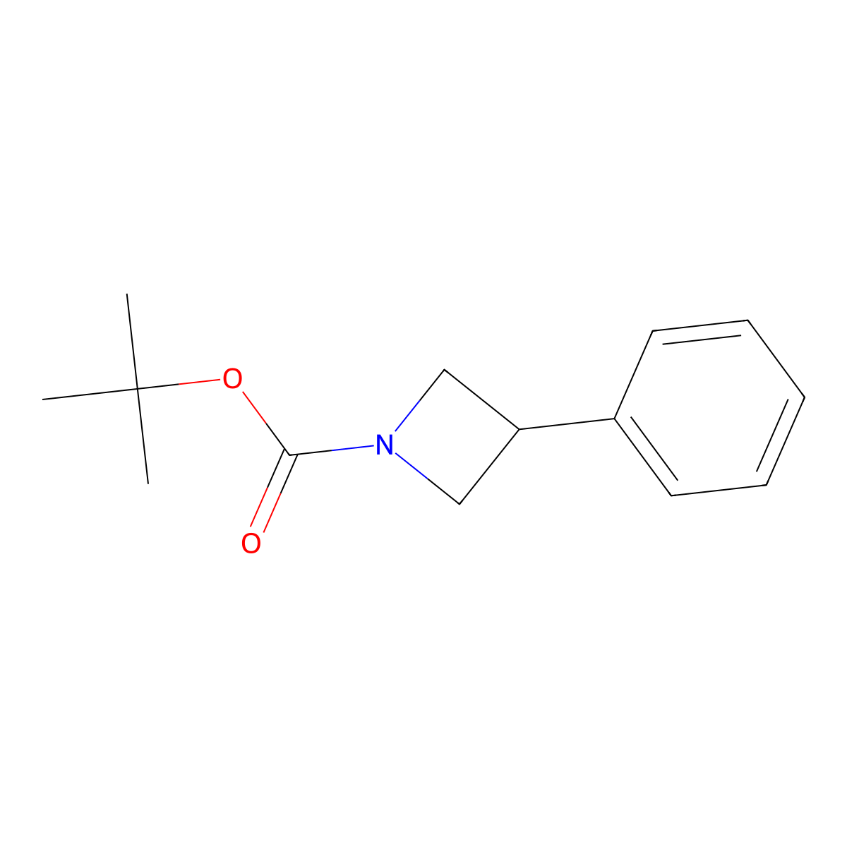 tert-Butyl 3-phenylazetidine-1-carboxylate molecular structure, CAS 206446-40-4