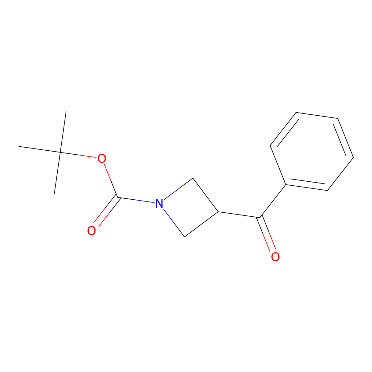 Tert-butyl 3-benzoylazetidine-1-carboxylate molecular structure, CAS 206446-44-8