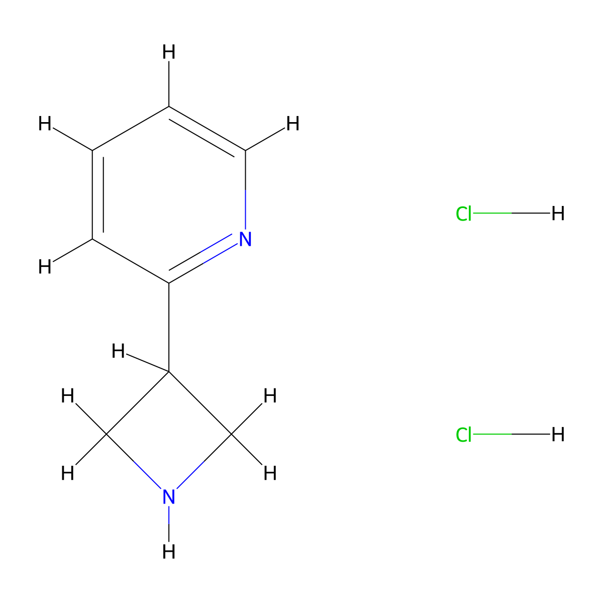 2-(Azetidin-3-yl)pyridine dihydrochloride molecular structure, CAS 206446-45-9