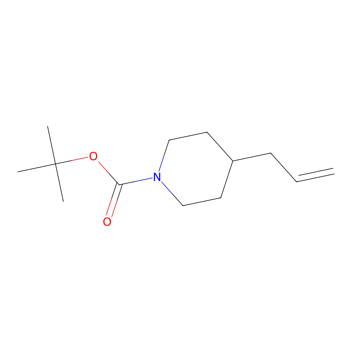 tert-Butyl 4-(prop-2-en-1-yl)piperidine-1-carboxylate molecular structure, CAS 206446-47-1