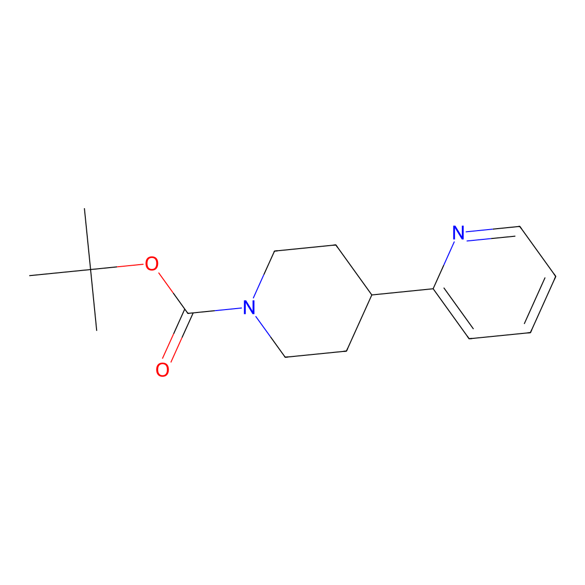 tert-Butyl 4-(pyridin-2-yl)piperidine-1-carboxylate molecular structure, CAS 206446-49-3