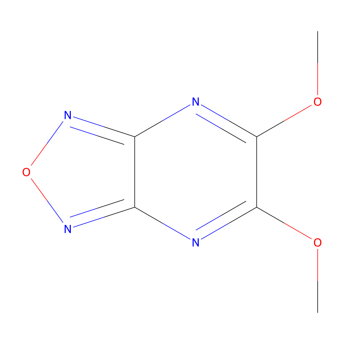 5,6-Dimethoxy-[1,2,5]oxadiazolo[3,4-b]pyrazine molecular structure, CAS 206446-67-5