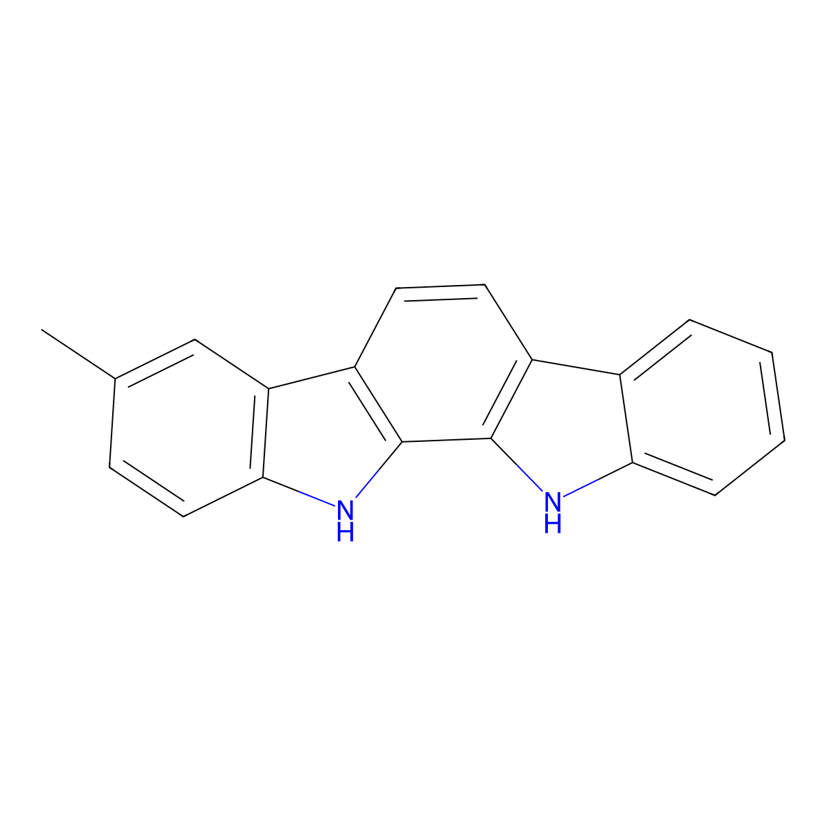 3-Methyl-11,12-dihydroindolo[2,3-a]carbazole molecular structure, CAS 206447-73-6