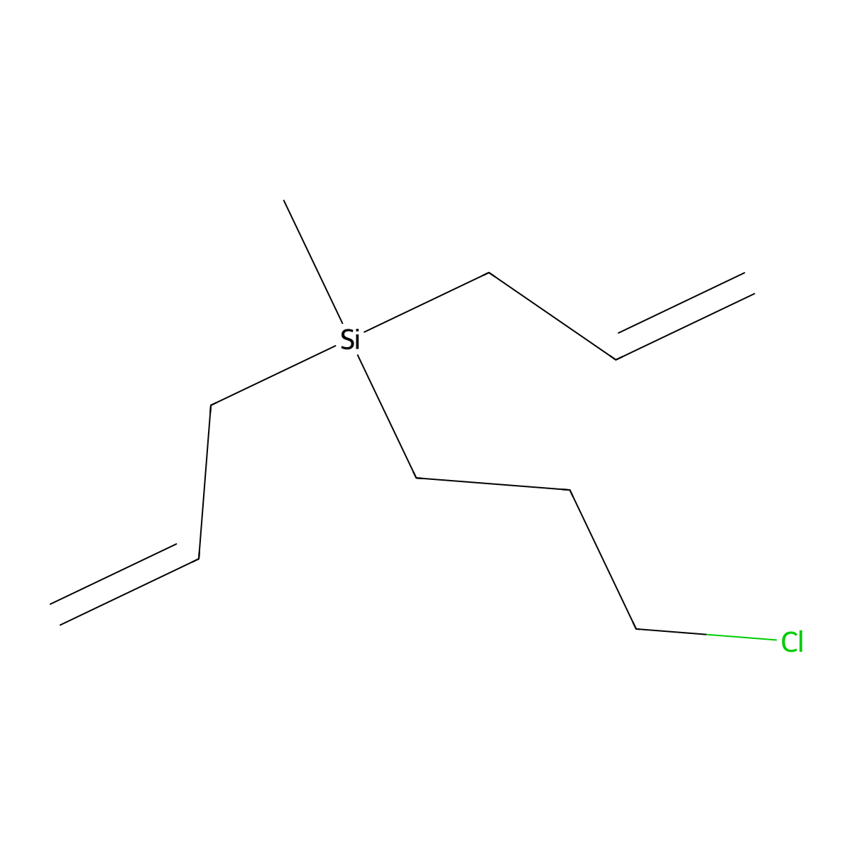 Diallyl(3-chloropropyl)(methyl)silane molecular structure, CAS 206450-45-5