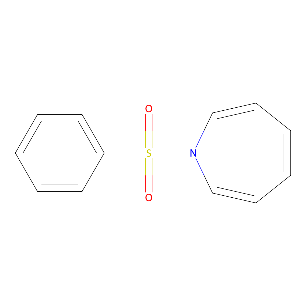 1H-Azepine, 1-(phenylsulfonyl)- molecular structure, CAS 20646-54-2