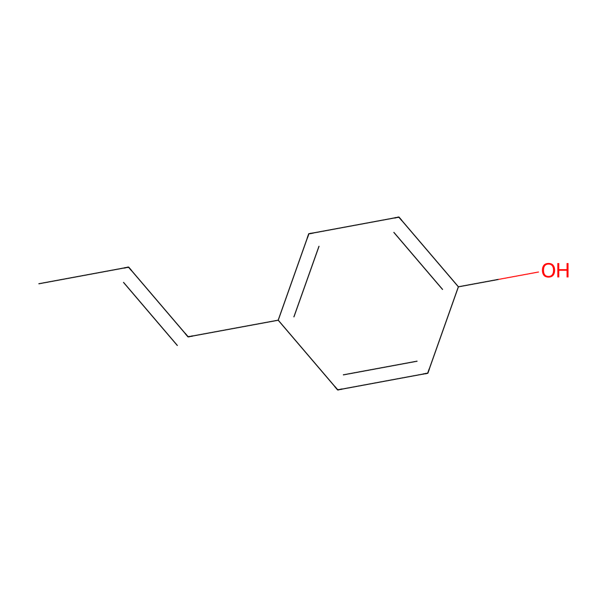 4-Propenylphenol, (E)- molecular structure, CAS 20649-39-2