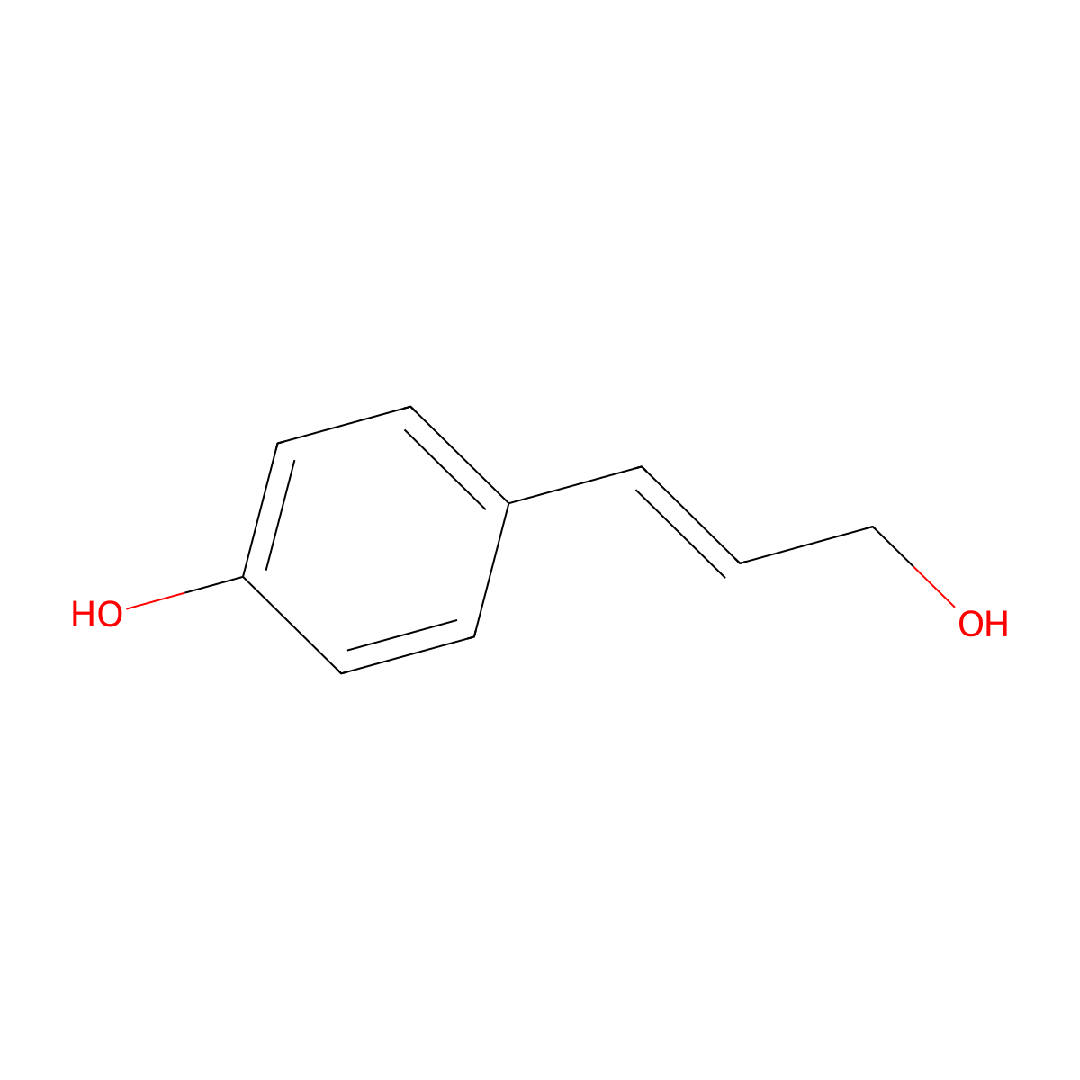 p-Coumaryl alcohol molecular structure, CAS 20649-40-5