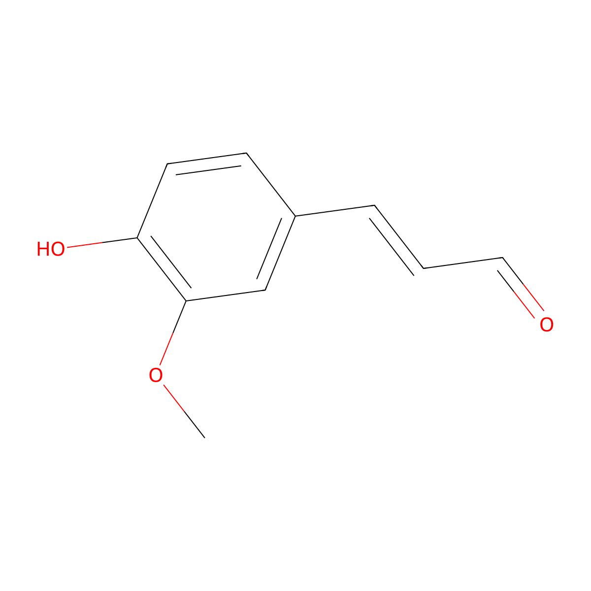 Coniferaldehyde molecular structure, CAS 20649-42-7
