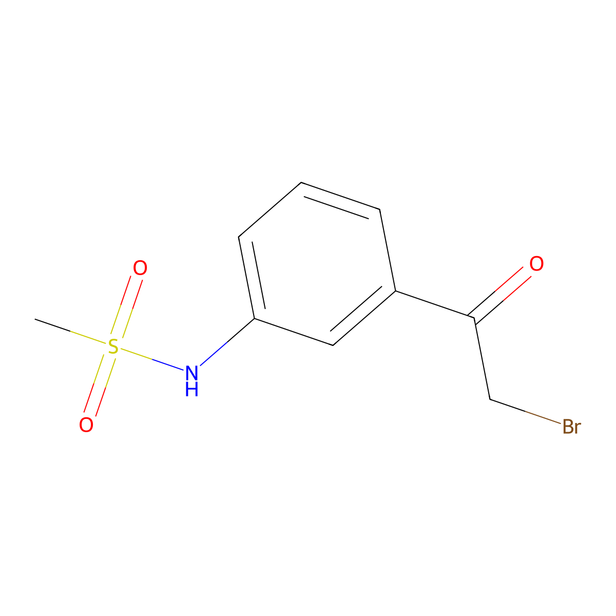 N-[3-(2-bromoacetyl)phenyl]methanesulfonamide molecular structure, CAS 2065-04-5