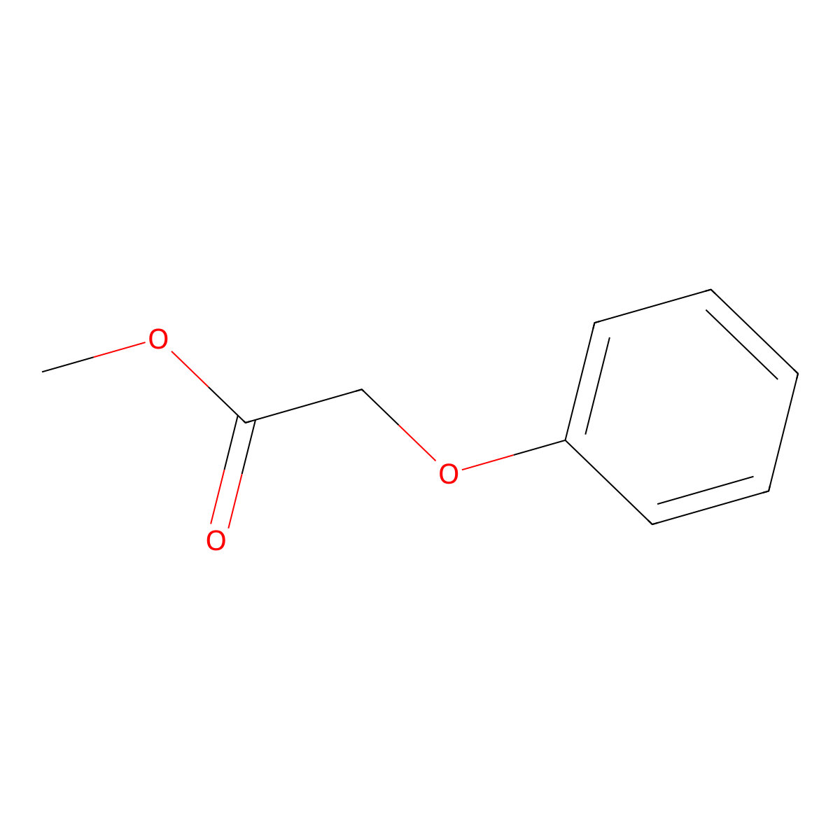Methyl phenoxyacetate molecular structure, CAS 2065-23-8