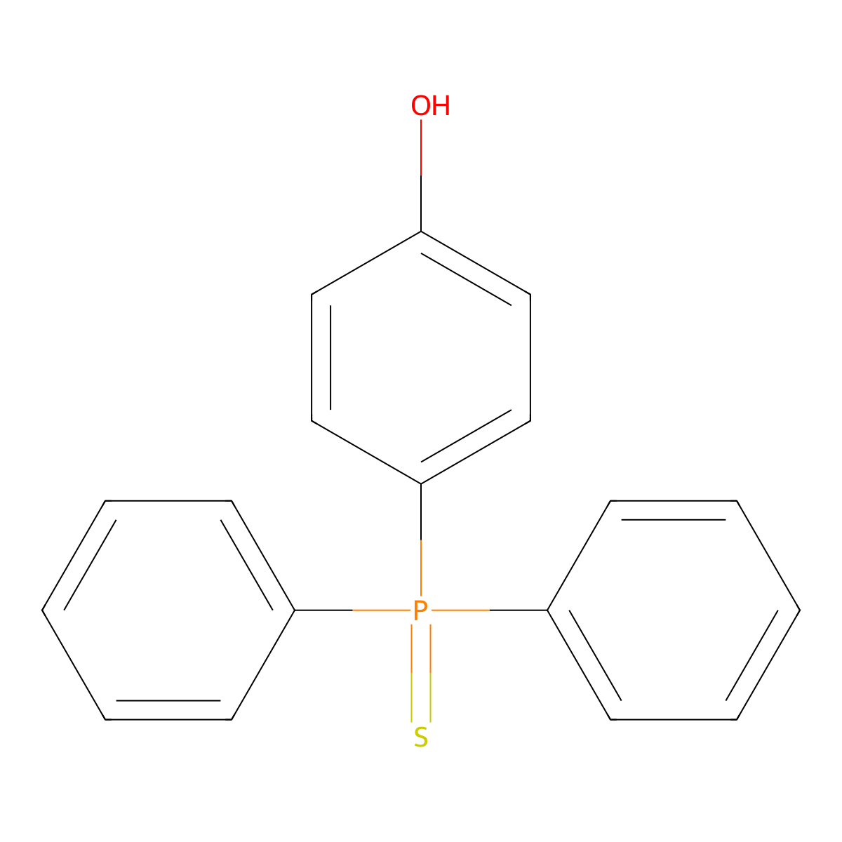 4-(Diphenylphosphorothioyl)phenol molecular structure, CAS 20650-56-0
