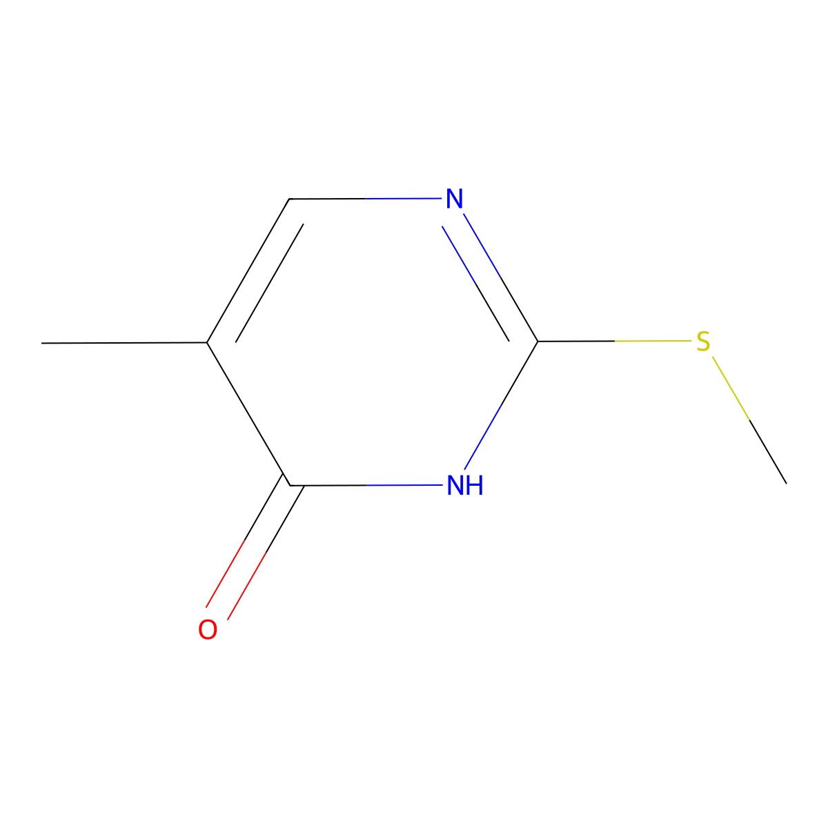 5-Methyl-2-(methylthio)pyrimidin-4(3H)-one molecular structure, CAS 20651-30-3