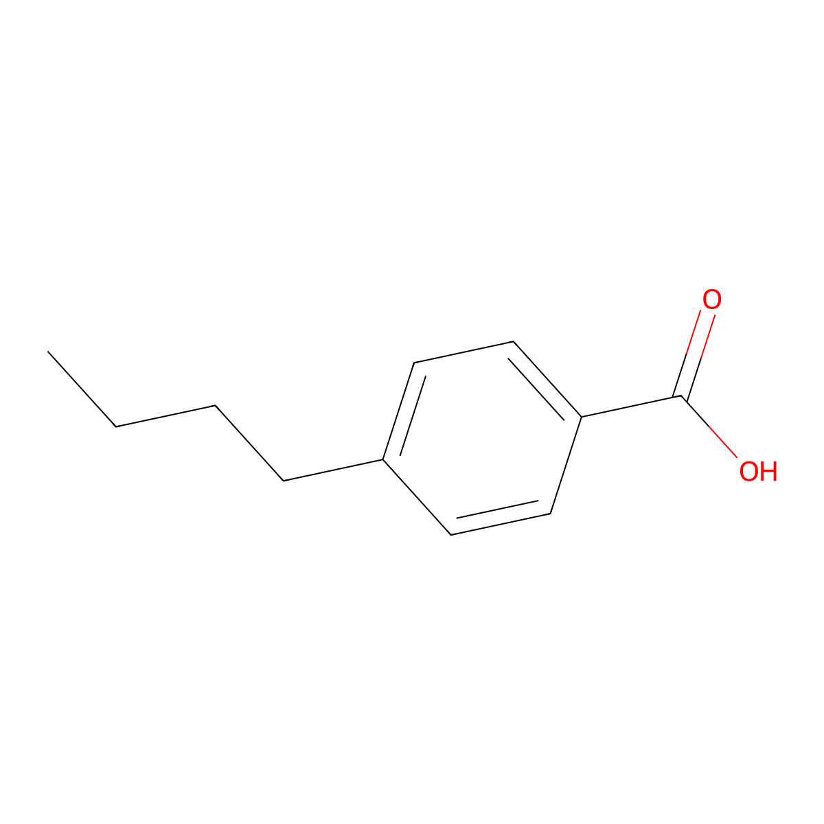 4-Butylbenzoic acid molecular structure, CAS 20651-71-2