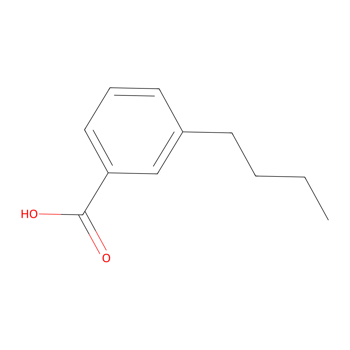 3-Butylbenzoic acid molecular structure, CAS 20651-72-3