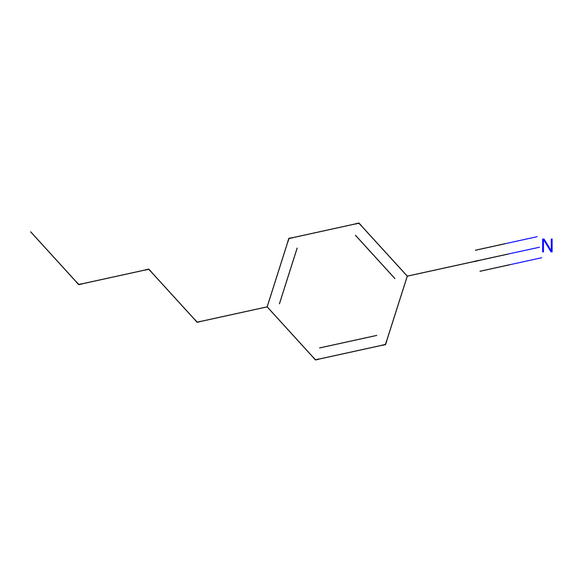 4-Butylbenzonitrile molecular structure, CAS 20651-73-4