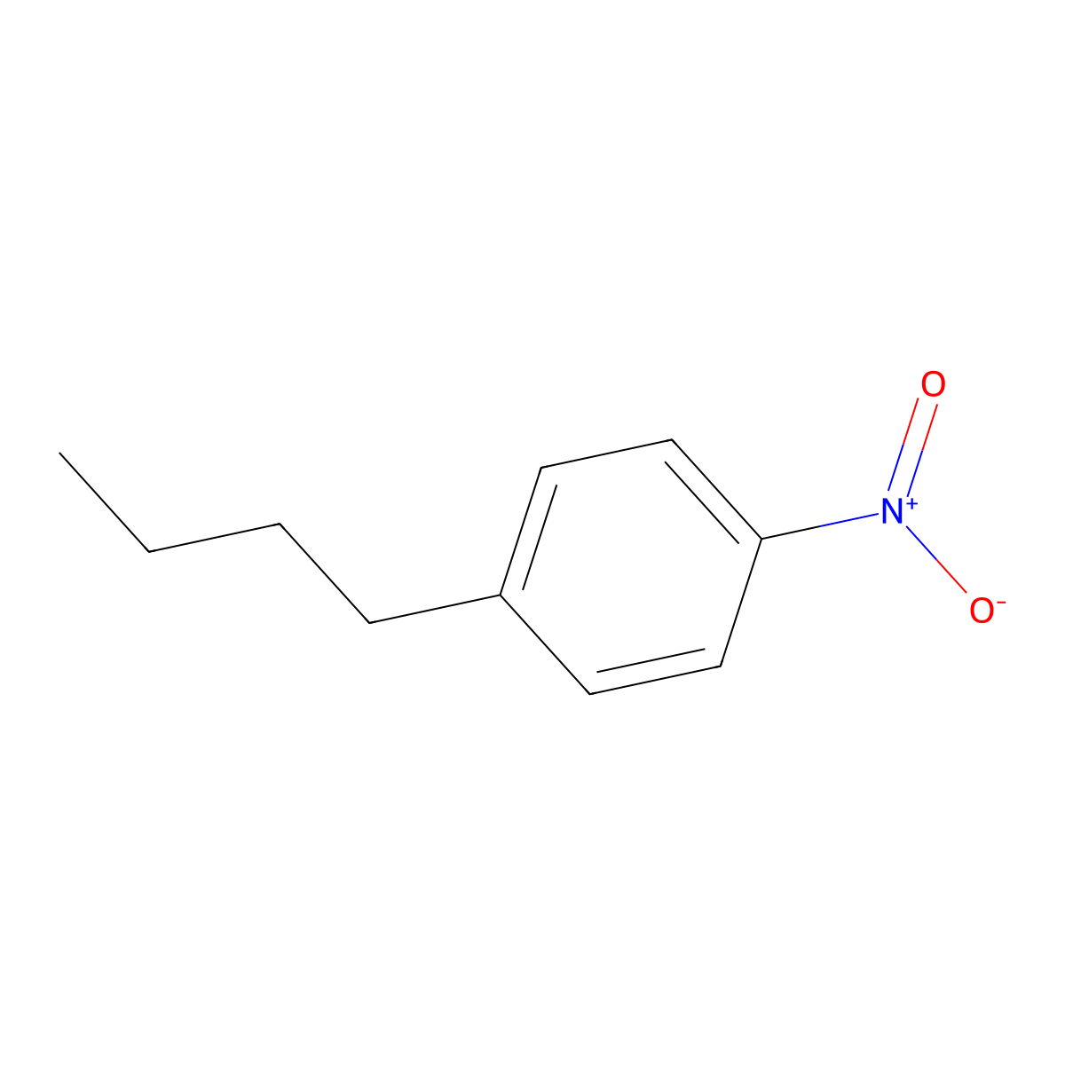 1-Butyl-4-nitrobenzene molecular structure, CAS 20651-75-6
