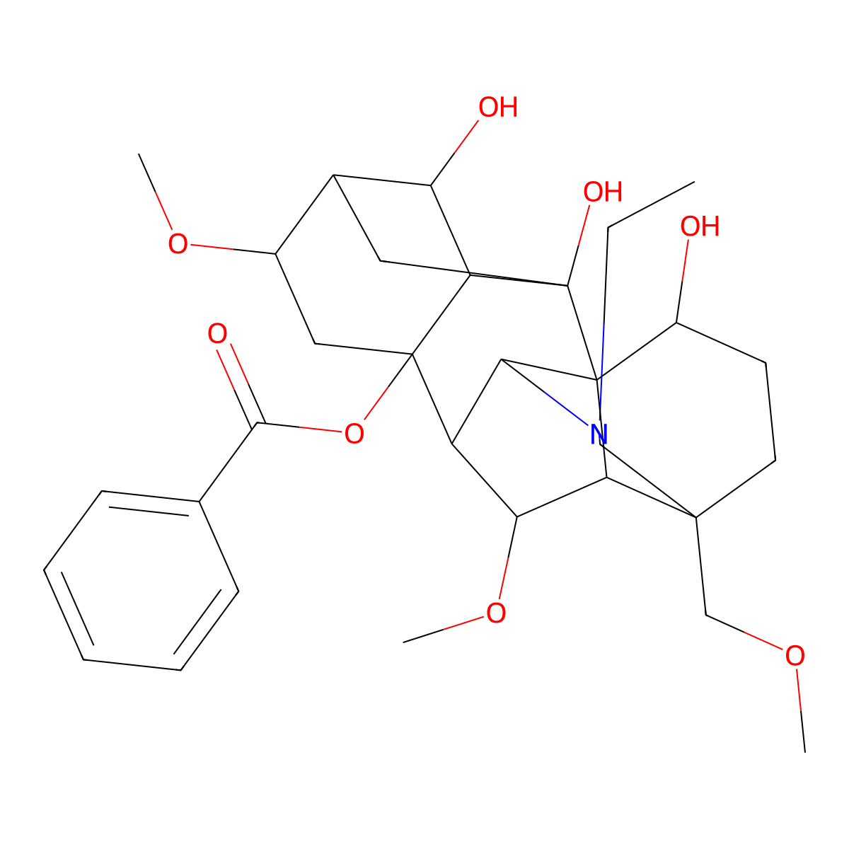 [(2S,4R,5S,6S,8S,13S,16S,17R,18R)-11-ethyl-2,4,16-trihydroxy-6,18-dimethoxy-13-(methoxymethyl)-11-azahexacyclo[7.7.2.12,5.01,10.03,8.013,17]nonadecan-8-yl] benzoate molecular structure, CAS 2065228-63-7