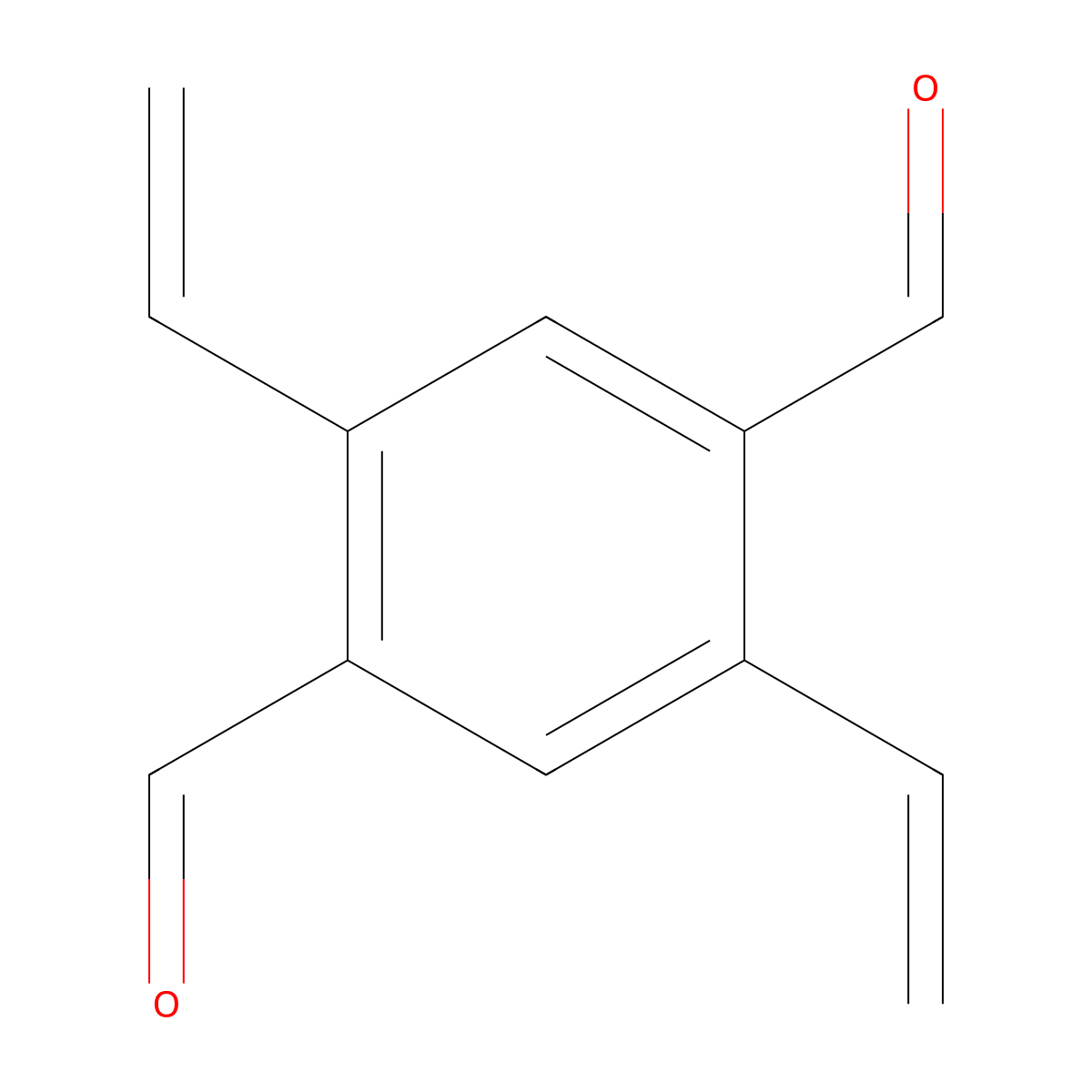 2,5-Diethenyl-1,4-benzenedicarboxaldehyde molecular structure, CAS 2065232-74-6