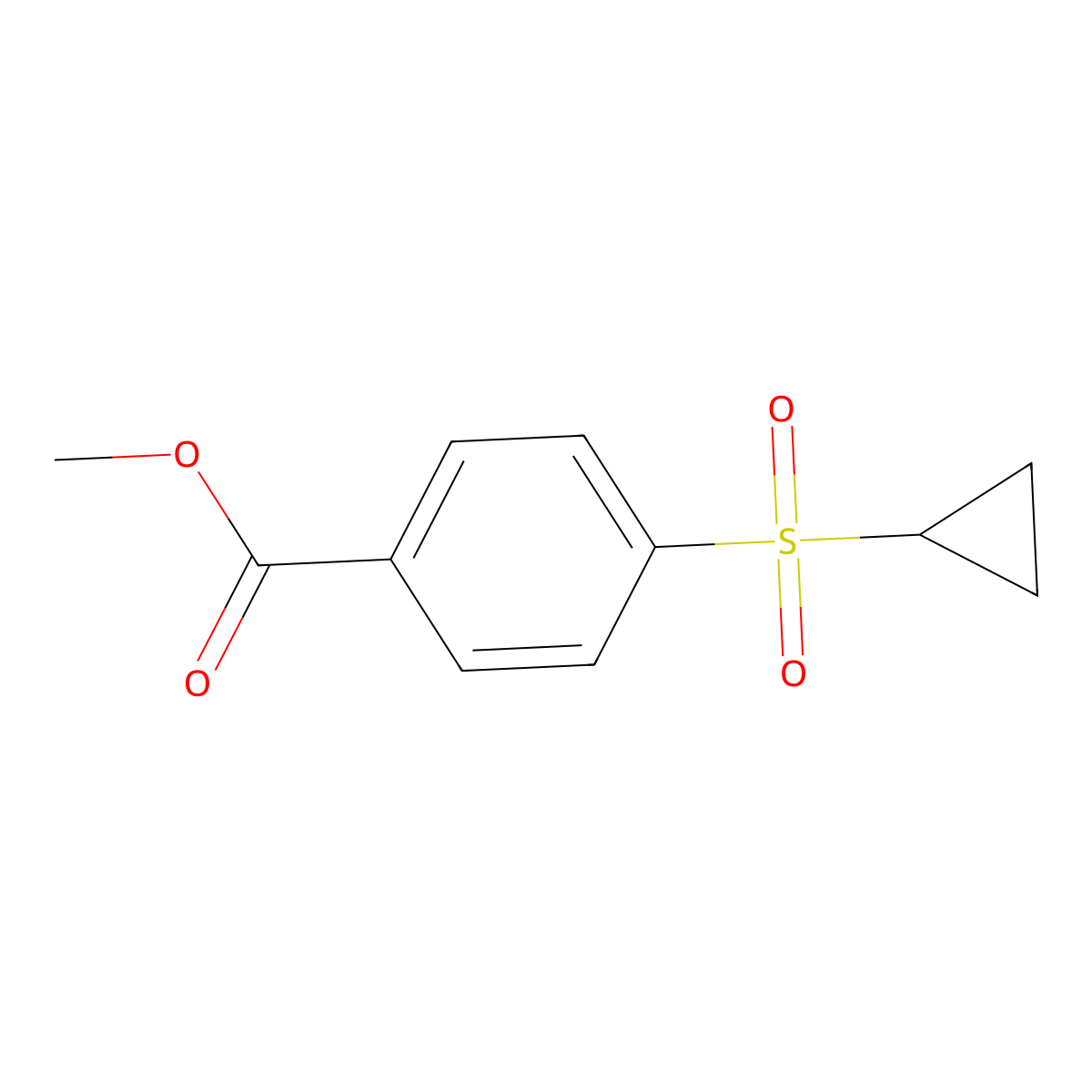 4-Cyclopropanesulfonyl-benzoic acid methyl ester molecular structure, CAS 2065250-06-6