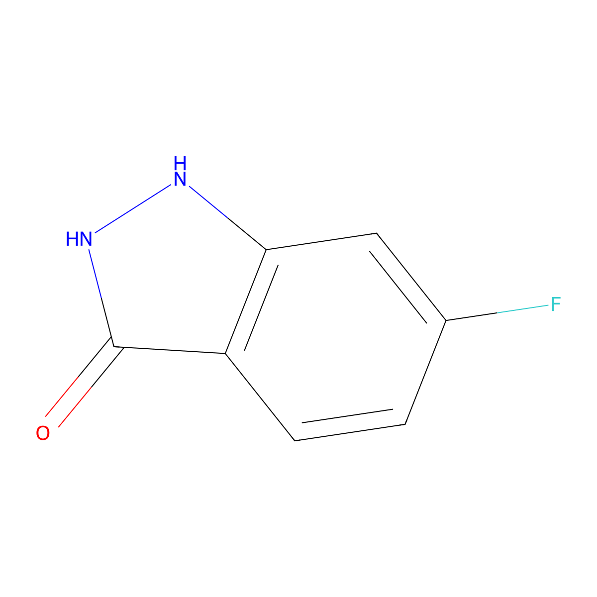 6-fluoro-1H-indazol-3-ol molecular structure, CAS 2065250-25-9