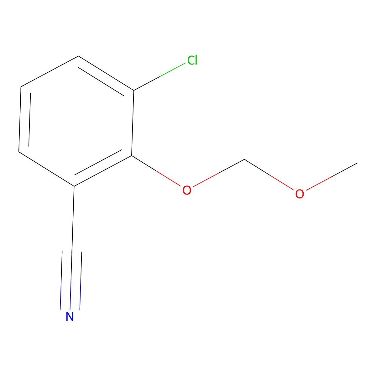 3-Chloro-2-methoxymethoxy-benzonitrile molecular structure, CAS 2065250-28-2