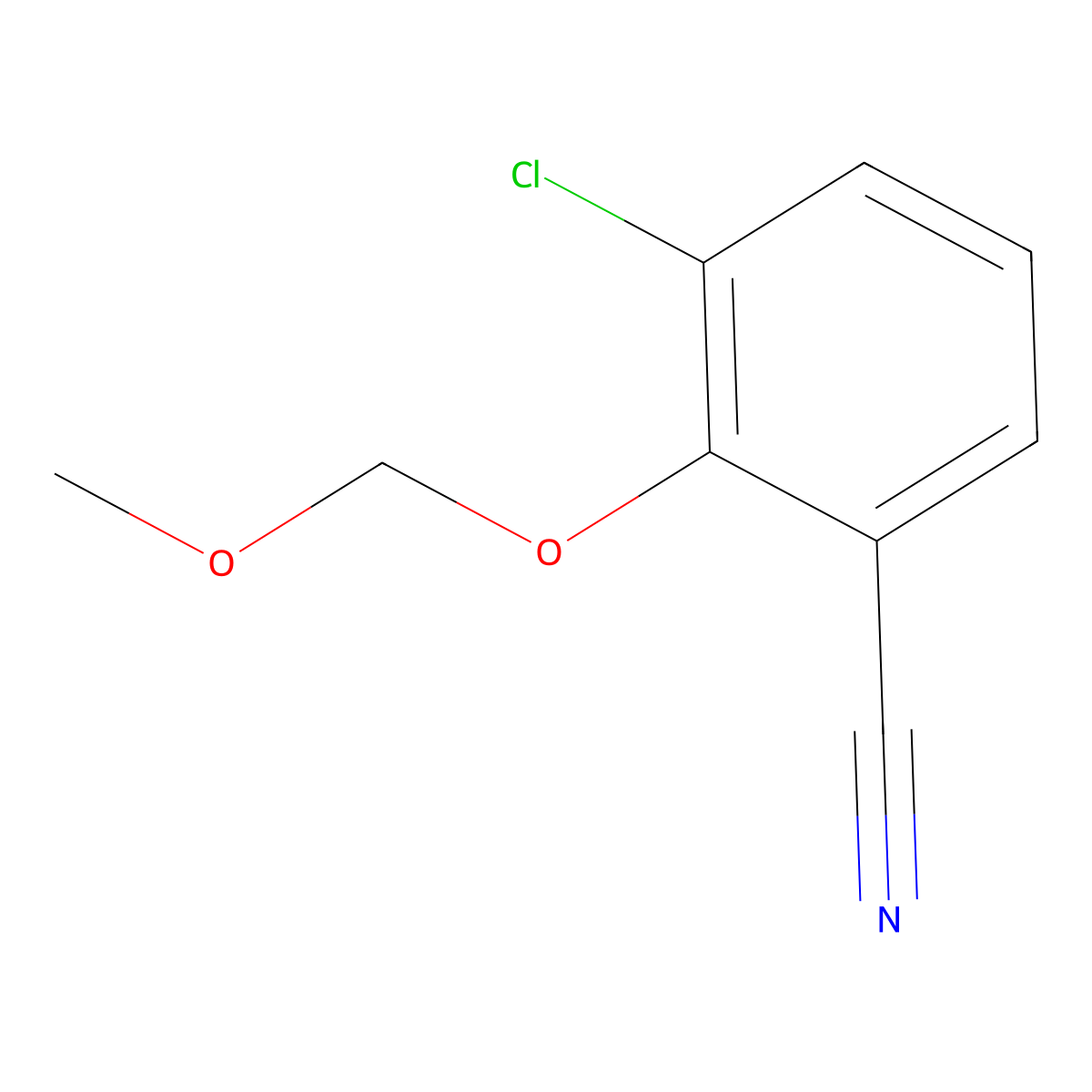 3-Chloro-2-methoxymethoxy-benzonitrile molecular structure, CAS 2065250-28-2