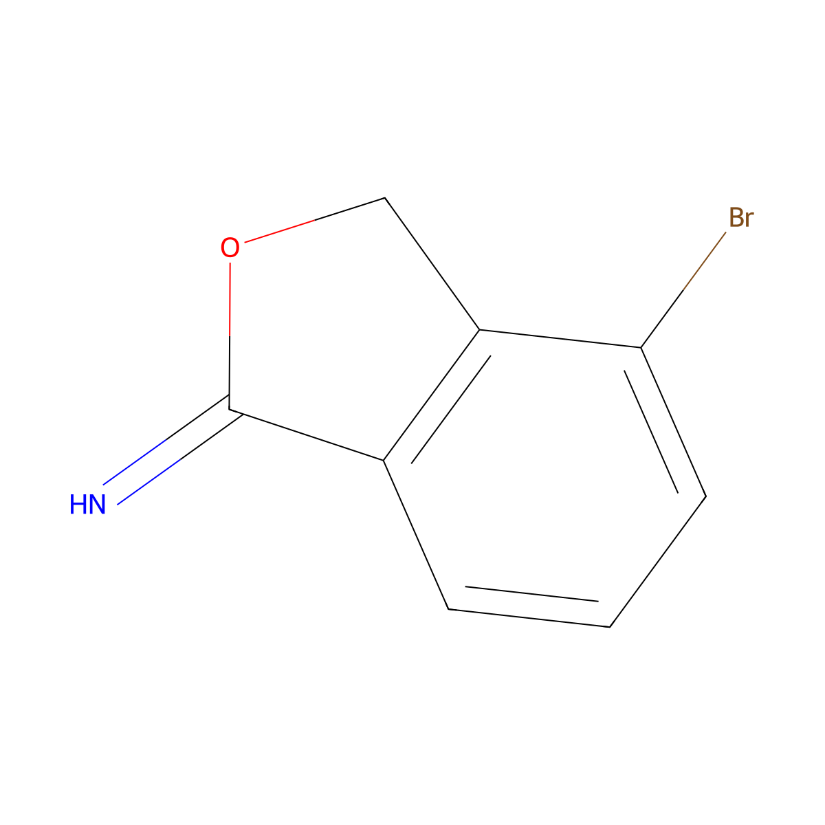 4-Bromo-3h-isobenzofuran-1-ylideneamine molecular structure, CAS 2065250-40-8