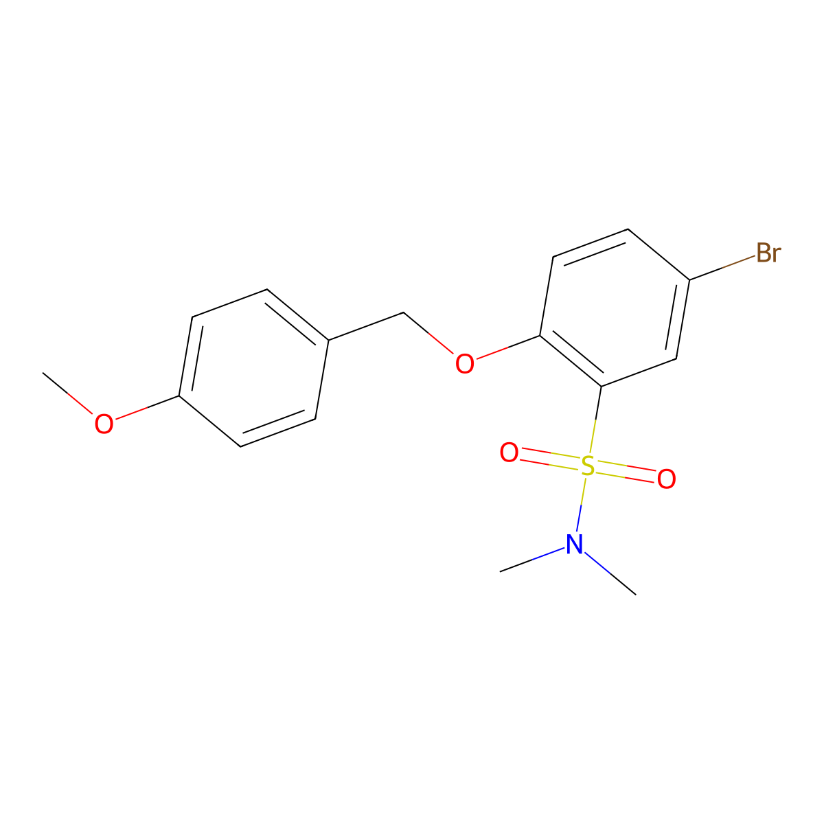 5-Bromo-2-(4-methoxy-benzyloxy)-n,n-dimethyl-benzenesulfonamide molecular structure, CAS 2065250-41-9