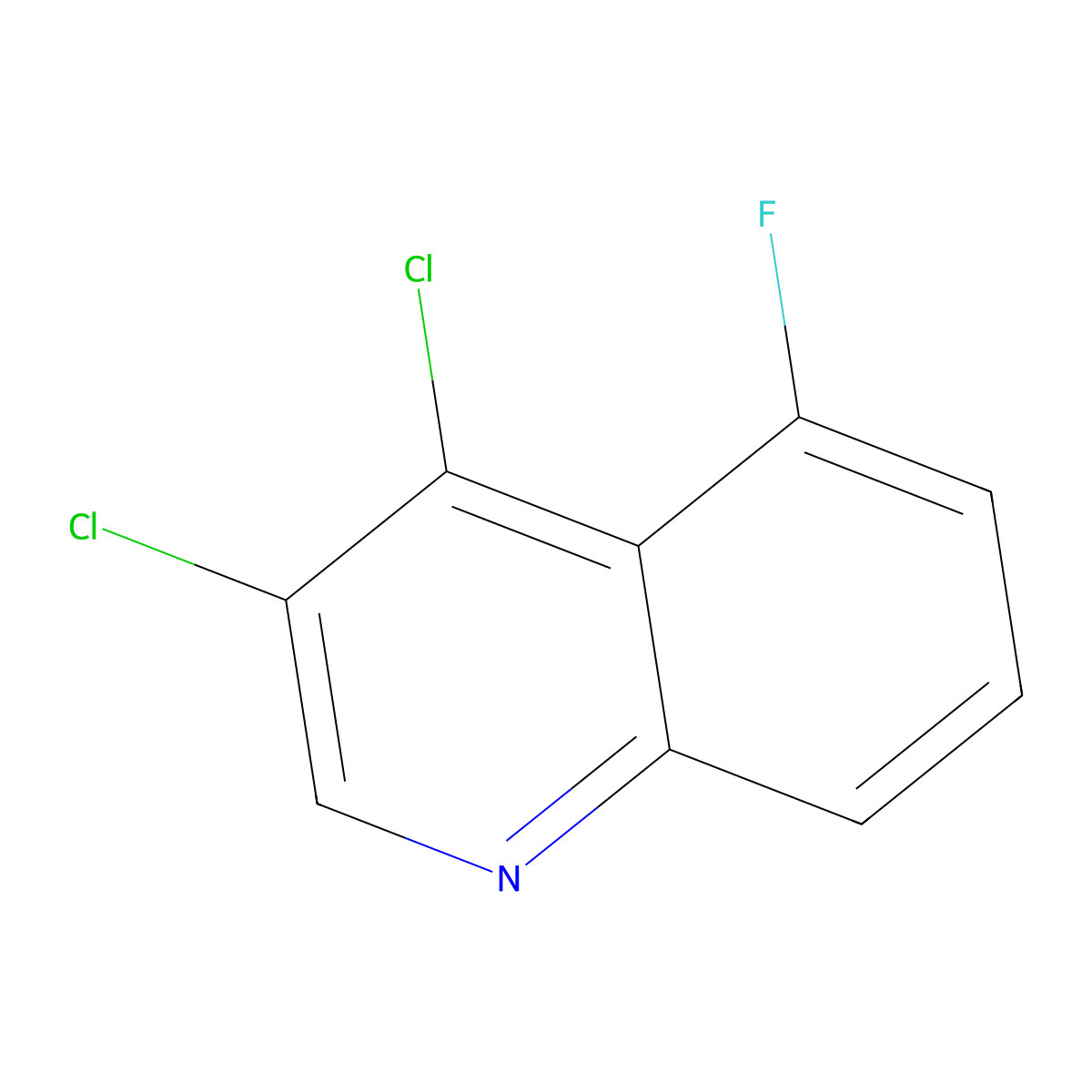 3,4-Dichloro-5-fluoro-quinoline molecular structure, CAS 2065250-42-0