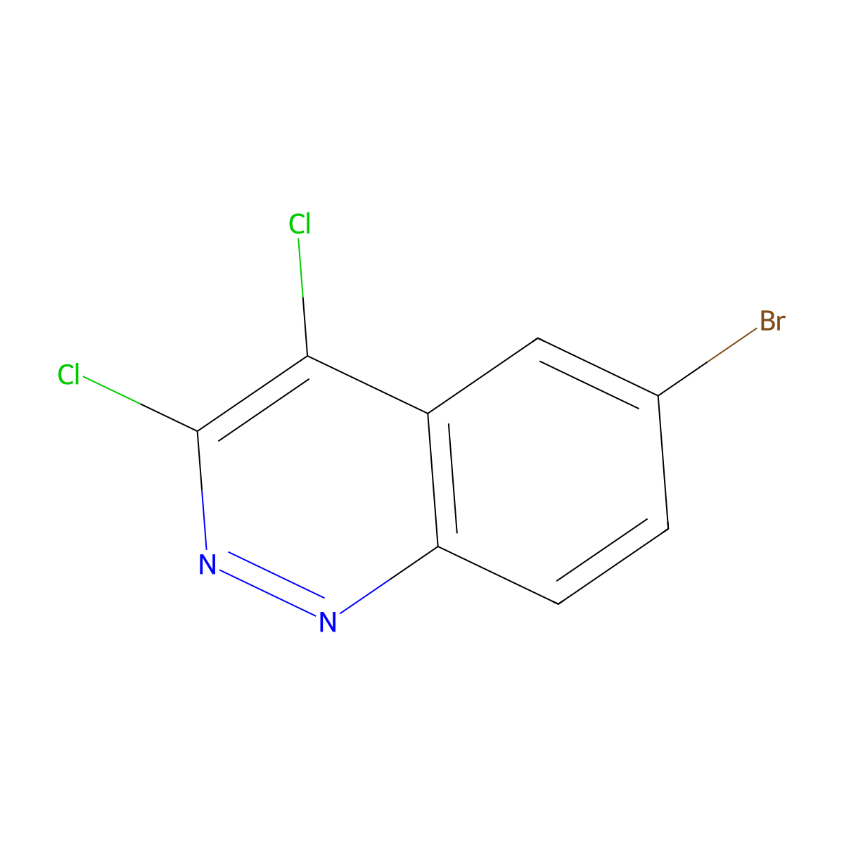 6-Bromo-3,4-dichloro-cinnoline molecular structure, CAS 2065250-59-9