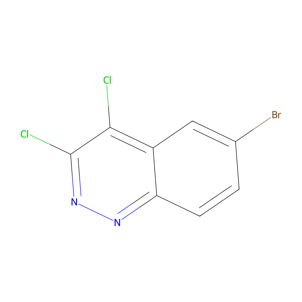 6-Bromo-3,4-dichloro-cinnoline molecular structure, CAS 2065250-59-9