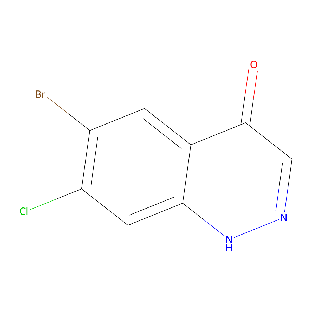 6-Bromo-7-chloro-cinnolin-4-ol molecular structure, CAS 2065250-60-2