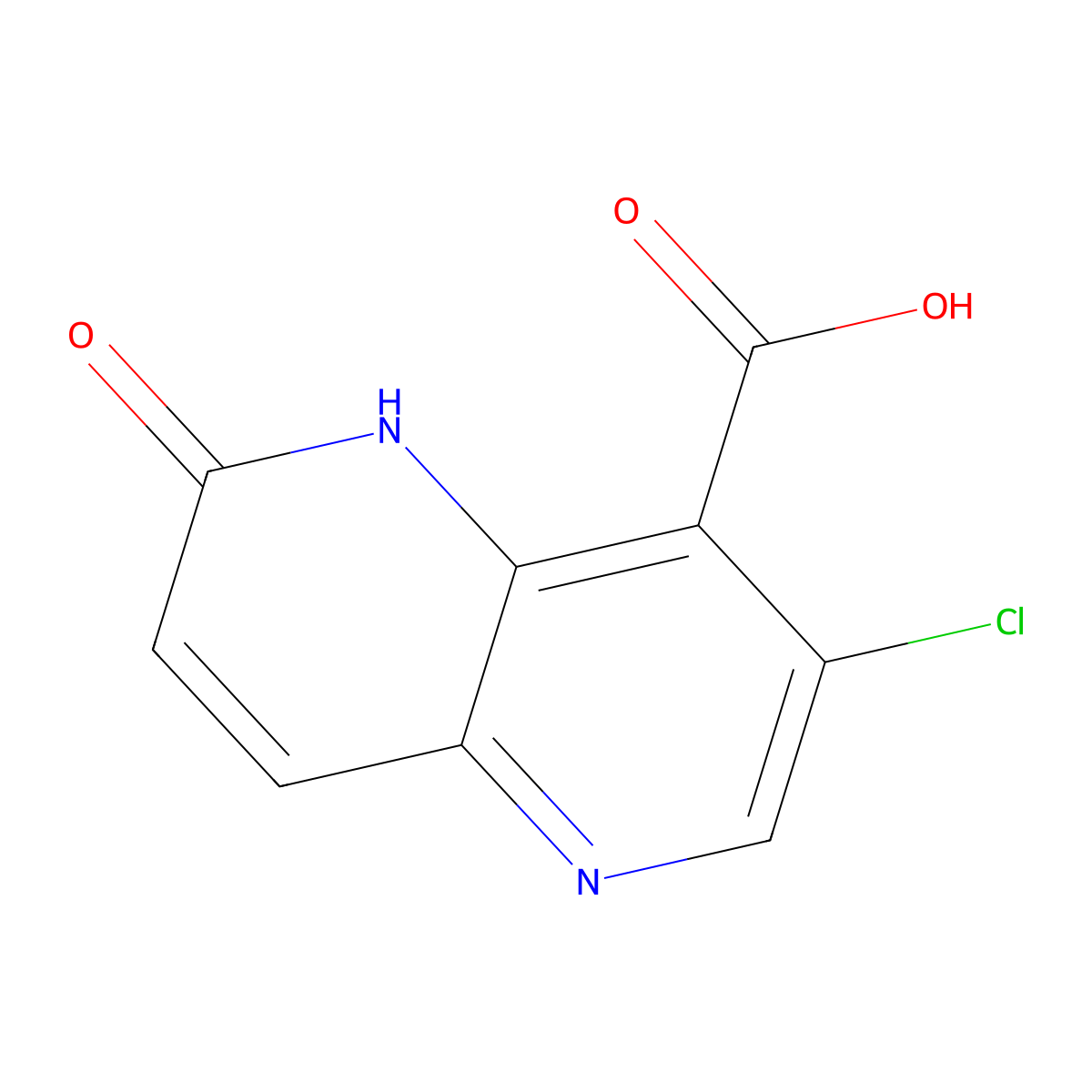 3-Chloro-6-hydroxy-[1,5]naphthyridine-4-carboxylic acid molecular structure, CAS 2065250-61-3