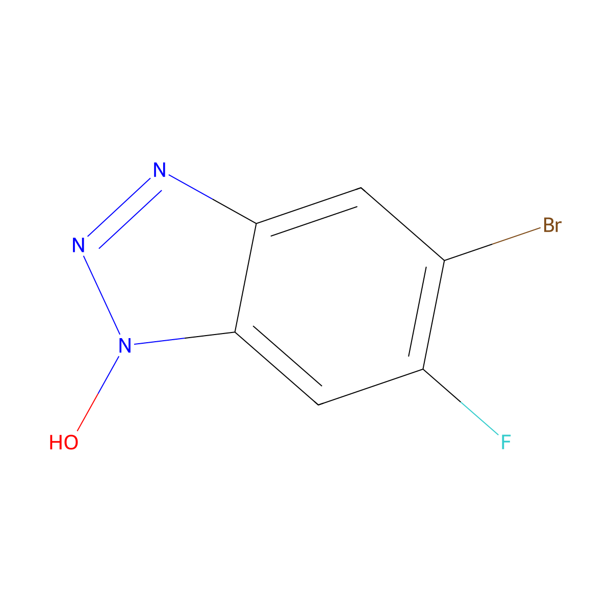 6-Bromo-5-fluoro-1h-benzotriazole 3-oxide molecular structure, CAS 2065250-63-5