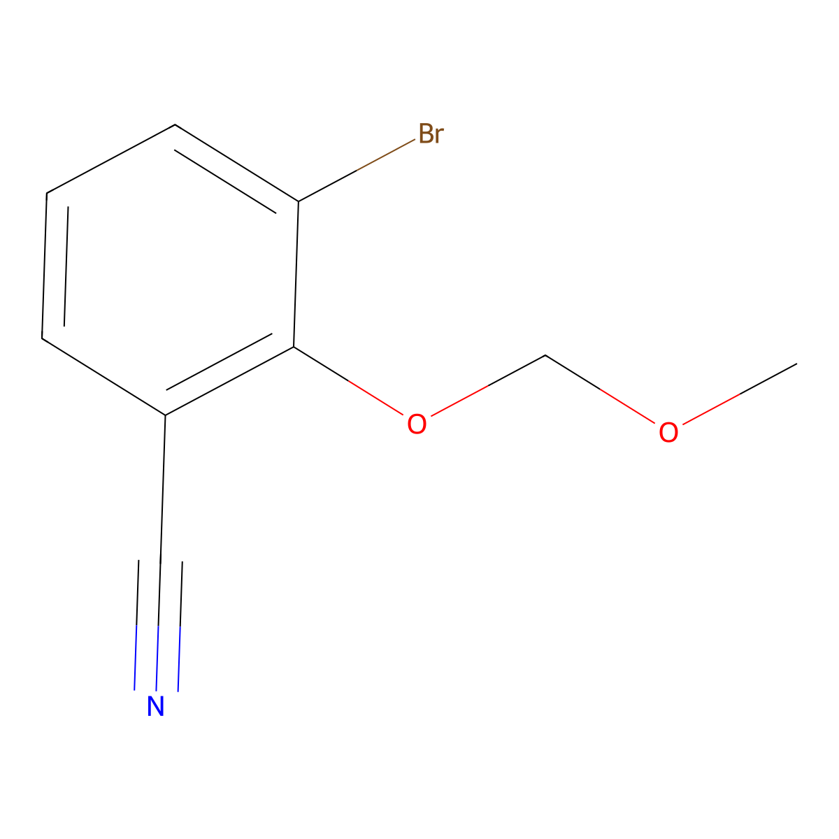 3-Bromo-2-methoxymethoxy-benzonitrile molecular structure, CAS 2065250-66-8