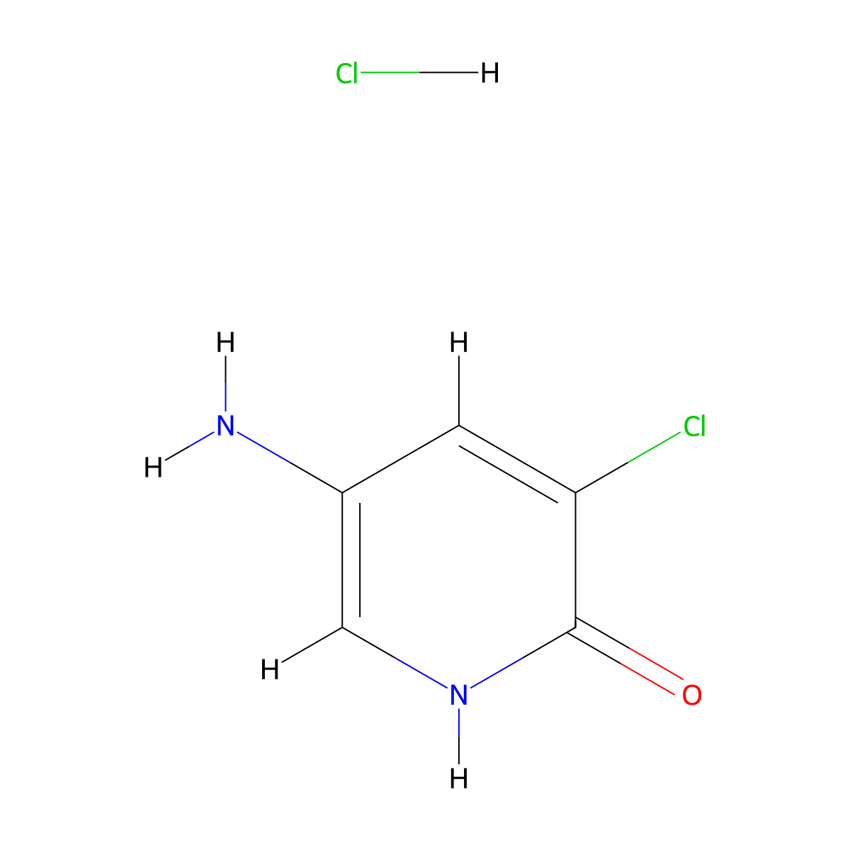 5-Amino-3-chloro-pyridin-2-ol hydrochloride molecular structure, CAS 2065250-69-1