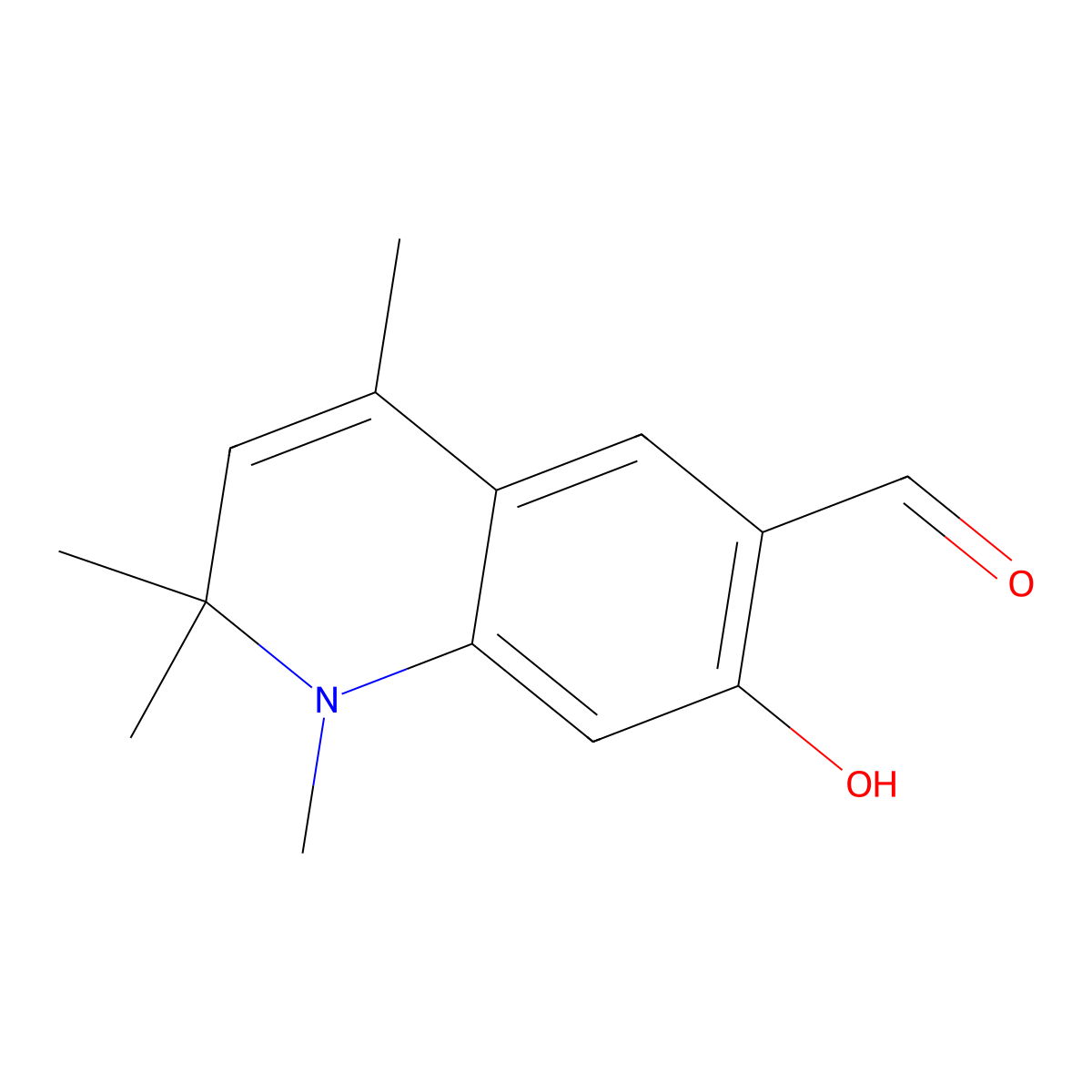 7-Hydroxy-1,2,2,4-tetramethyl-1,2-dihydroquinoline-6-carbaldehyde molecular structure, CAS 2065257-88-5