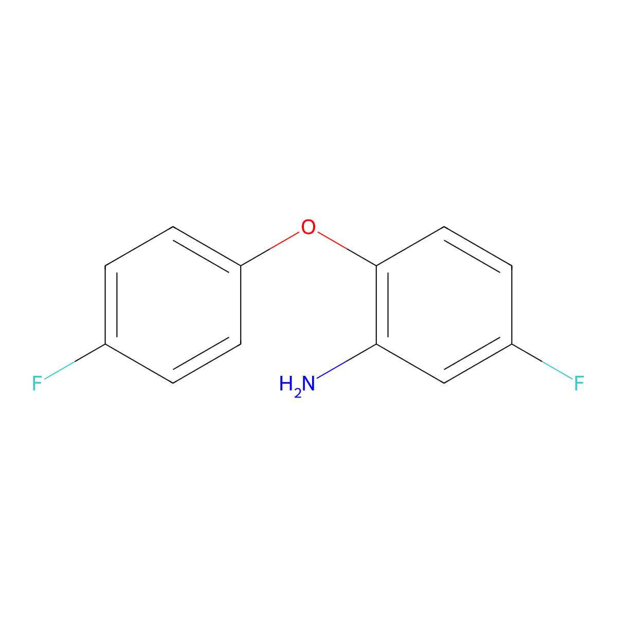 5-Fluoro-2-(4-fluorophenoxy)aniline molecular structure, CAS 20653-64-9