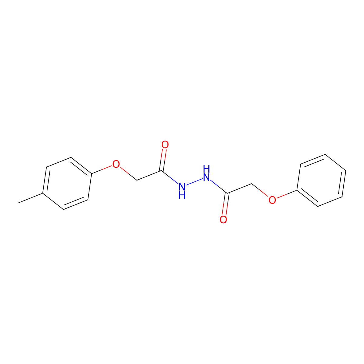 2-(4-methylphenoxy)-N'-(phenoxyacetyl)acetohydrazide molecular structure, CAS 206535-84-4