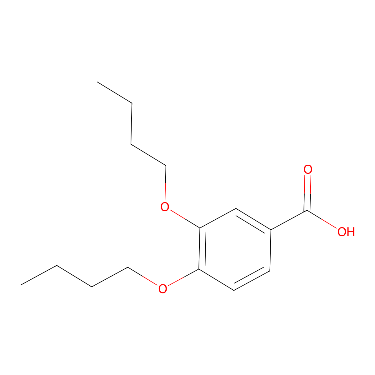 3,4-Dibutoxybenzoic acid molecular structure, CAS 206536-14-3